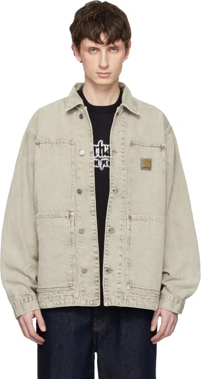 Carhartt Khaki Og Double Front Denim Jacket In Neutral