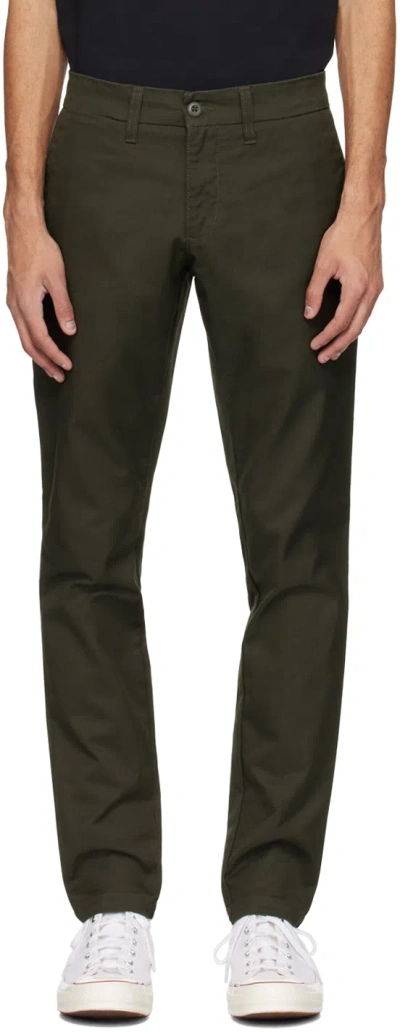 Carhartt Khaki Sid Trousers In 63 Cypress