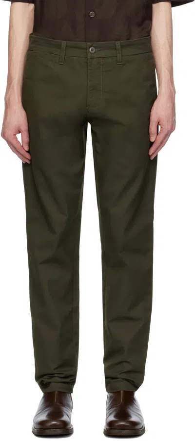 Carhartt Khaki Sid Trousers In 6302 Cypress Rinsed