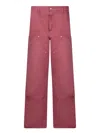 Carhartt Wip Trousers In Bordeaux