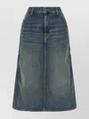 Carhartt Knee Length Skirt Pockets Belt Loops In Blue
