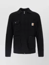 Carhartt Knit Jacket With Chest And Front Pockets In Black