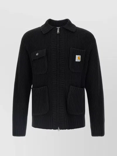CARHARTT KNIT JACKET WITH CHEST AND FRONT POCKETS