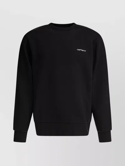 Carhartt Knitwear With Ribbed Cuffs And Hem In Black