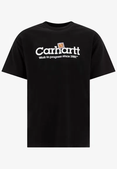 Carhartt Label Script Print T-shirt In Black