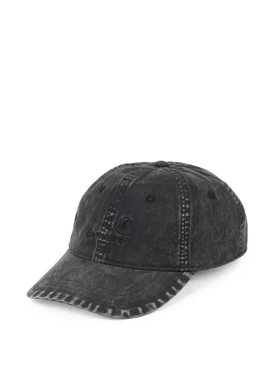 Carhartt Lambert Logo-embroidered Cap In Black