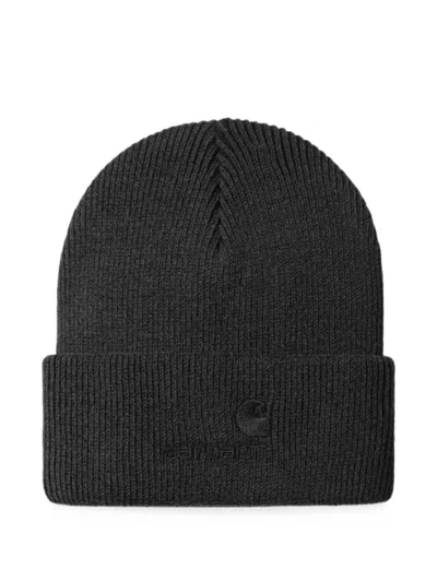 Carhartt Lambert Ribbed Beanie Hat In Black