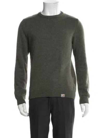 Pre-owned Carhartt Lambswool Crew Neck Pullover In Green