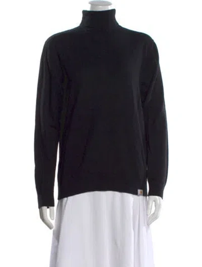 Pre-owned Carhartt Lambswool Turtleneck Sweater In Black