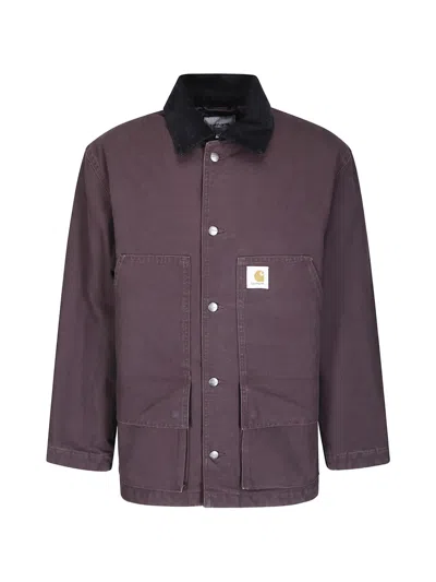 Carhartt Lander Canvas Coat In Purple