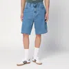 Carhartt Bermuda Landon In Denim Con Patch Logo In Blue