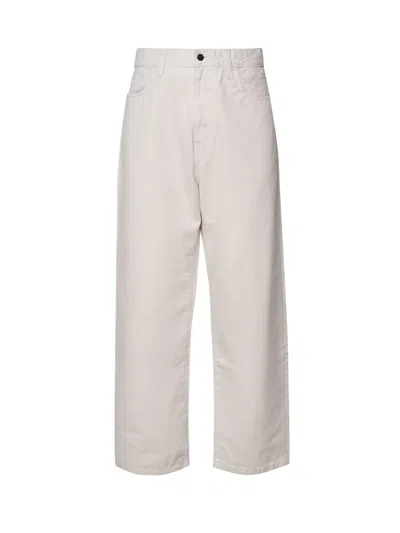 Carhartt Landon Cotton Trousers In Dirty White
