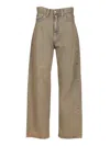 Carhartt Denim Trousers With Belt Loops In Brown