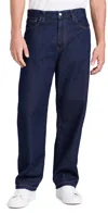 Carhartt Landon Pants Straight Leg Cotton Denim In Blue