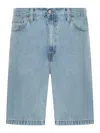 Carhartt "landon" Bermuda Shorts With Belt Loops In Blue
