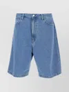 Carhartt Bermuda Landon In Denim Con Patch Logo In Blue