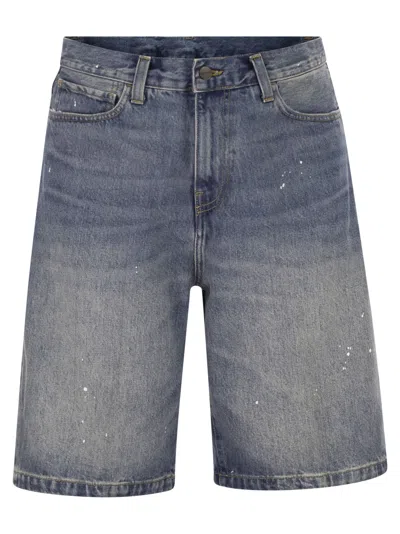 Carhartt Landon Short Relaxed Fit Washed Denim Shorts In Blue