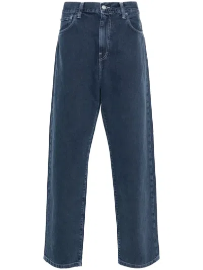 Carhartt Landon Logo-patch Straight Jeans In Blue
