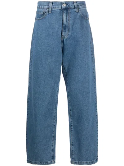 Carhartt Logo-patch Tapered Jeans In Blue