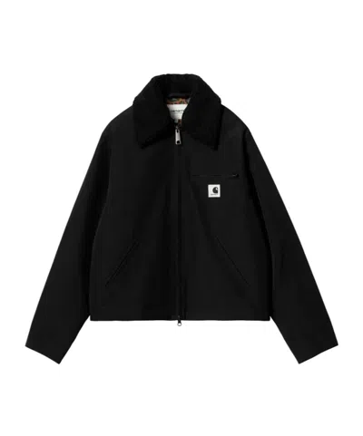 Carhartt Omens Black Detroit Regular-fit Cotton-canvas Jacket Xs