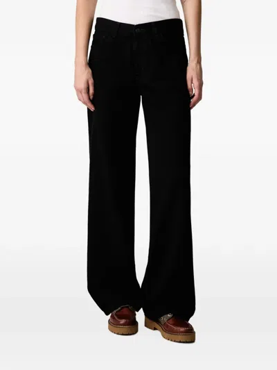 Carhartt Lavine Logo-patch Wide-leg Jeans In Black
