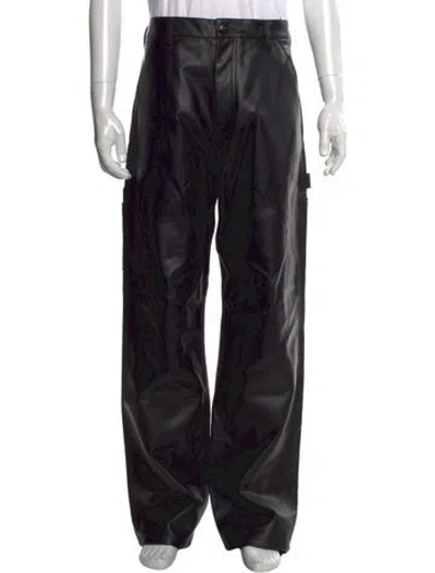 Pre-owned Carhartt Leather Pants In Black