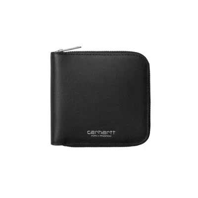 Carhartt Leather Wallet Black Silver