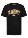 Carhartt Cotton Crew Neck T-shirt With Graphic Print In Black