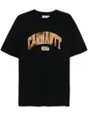 Carhartt Cotton Crew Neck T-shirt With Graphic Print In Black