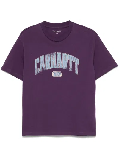 Carhartt Lecture T-shirt In Purple