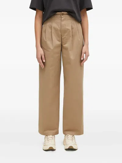 Carhartt Leola Pleated Trousers In Neutral