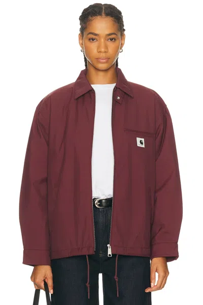 Carhartt Leroy Jacket In Burgundy