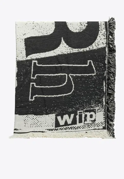 Carhartt Letterpress Printed Blanket In Black