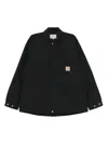Carhartt Work In Progress Selby Cotton Canvas Button-up Shirt Jacket In 黑色