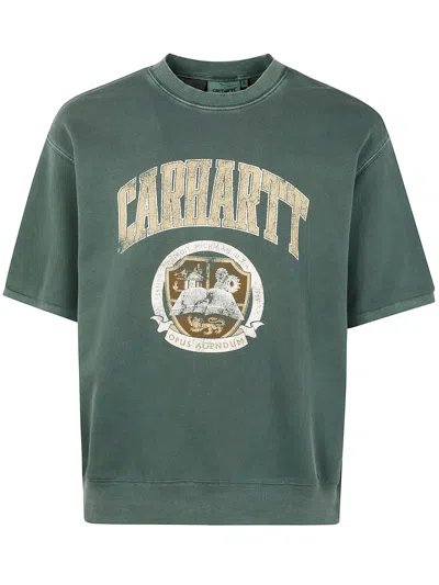 Carhartt Library Sweatshirt In Ci.gd Conifer Garment Dyed