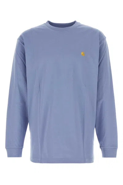 Carhartt Blue Chase Long Sleeve T-shirt In Charmbluegold