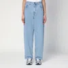 Carhartt Denim Pant With Back Patch Pockets In Light Blue
