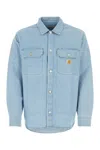 Carhartt Harvey Shirt With Long Sleeves And Pointed Collar In Blue