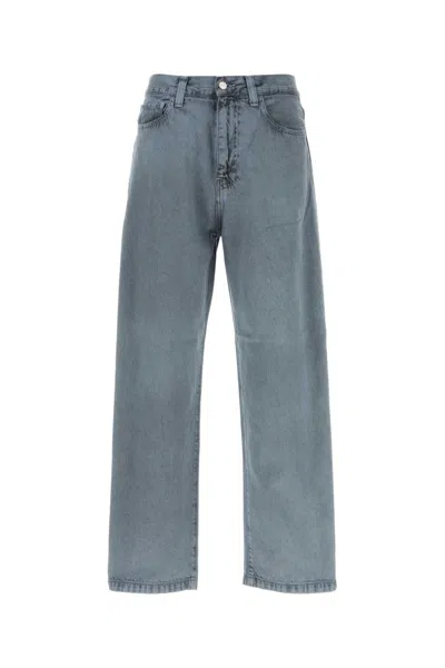 Carhartt Light Blue Denim Landon Pant In Gray