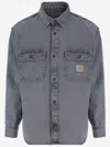 Carhartt Blue Tigan Shirt Shirt Jacket In Gray