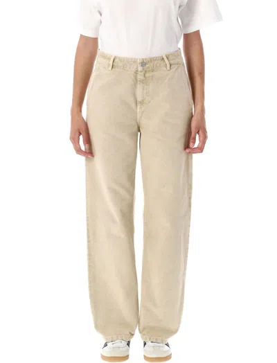 Carhartt Women Light Brown Straight Leg Jeans In Neutral
