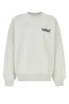 Carhartt Cotton Alumni Sweat With Ribbed Cuffs And Hem In White