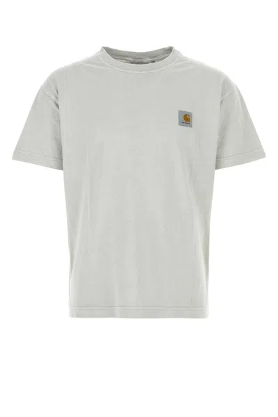 Carhartt Light Grey Cotton Oversize S/s Nelson T-shirt In Sonicsilver
