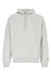 Carhartt Light Grey Hooded Chase Hoodie In Light Grey