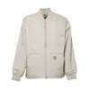 Carhartt Lightweight Quilted Casual Jacket With Ribbed Knit Details In Neutral