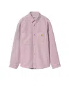 Carhartt Walter Cotton And Linen-blend Canvas Shirt Jacket In Purple