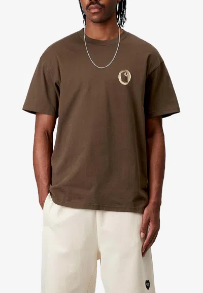 Carhartt Linked Charms Print T-shirt In Brown
