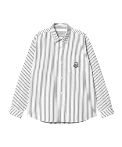 Carhartt Linus Striped Shirt In White