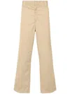 Carhartt Logo-appliqué Tapered Trousers In Neutrals