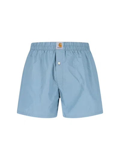 Carhartt Logo Boxer Shorts In Blue